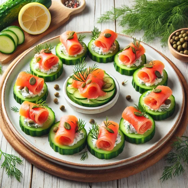 Salmon and Cucumber Bites Recipe: A Light and Refreshing Appetizer